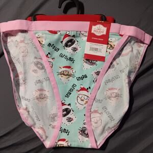 Holiday Time String Bikinis pk of 3 NEW w TAGS Size 8/10 Meowy Christmas